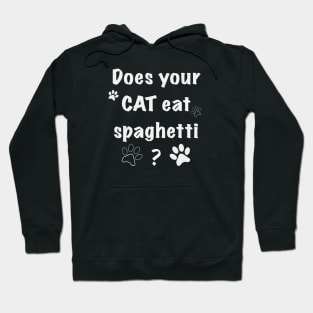 Cat eating spaghetti Hoodie